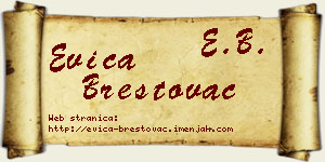 Evica Brestovac vizit kartica